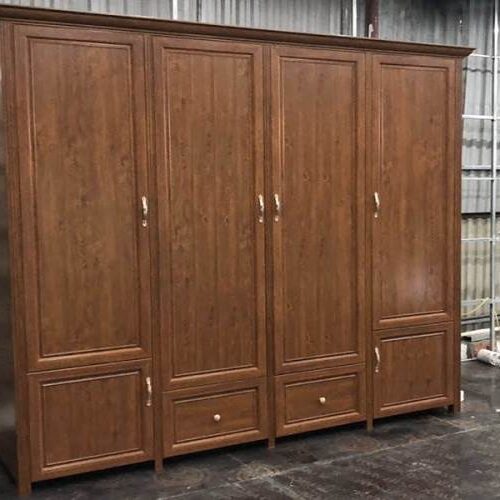 Tủ Quần Áo Nhôm Vân Gỗ