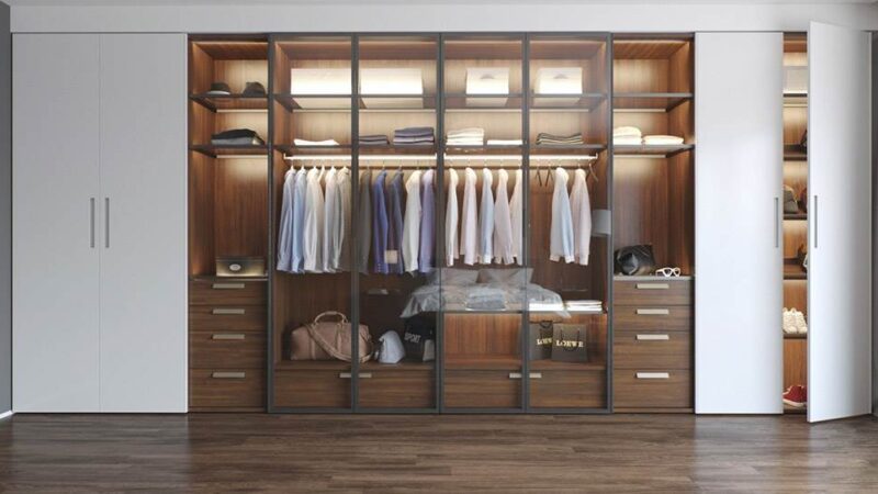 Tủ Quần Áo Nhôm Vân Gỗ