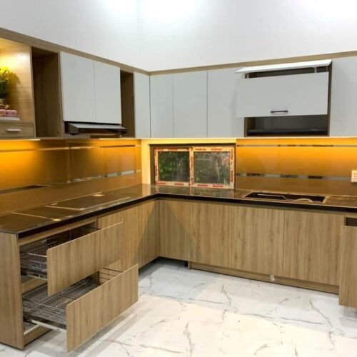Tủ Bếp Nhôm Sơn Tĩnh Điện