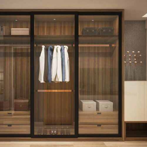 Tủ Quần Áo Nhôm Kính