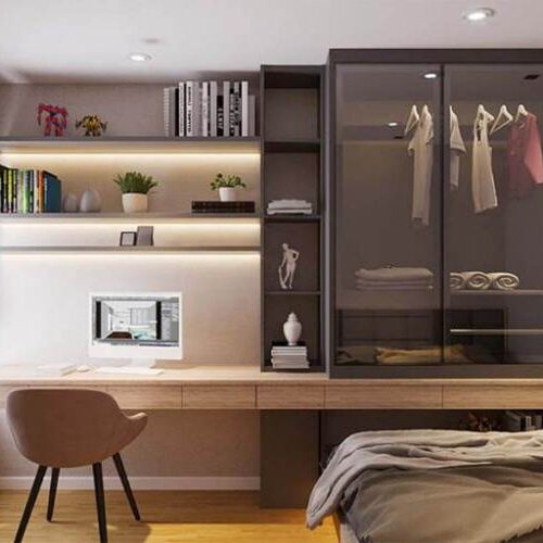 Tủ Quần Áo Nhôm Kính