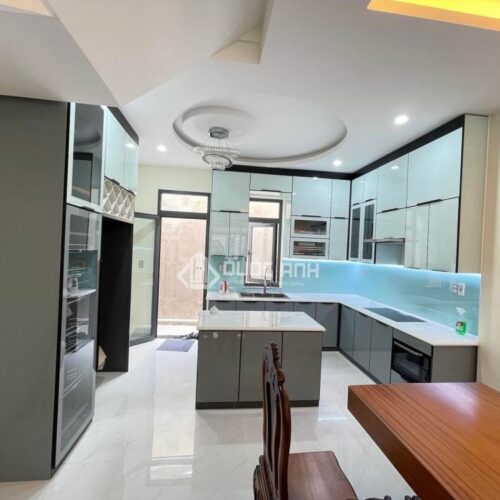 Tủ Bếp Nhôm Kính Sơn Tĩnh Điện