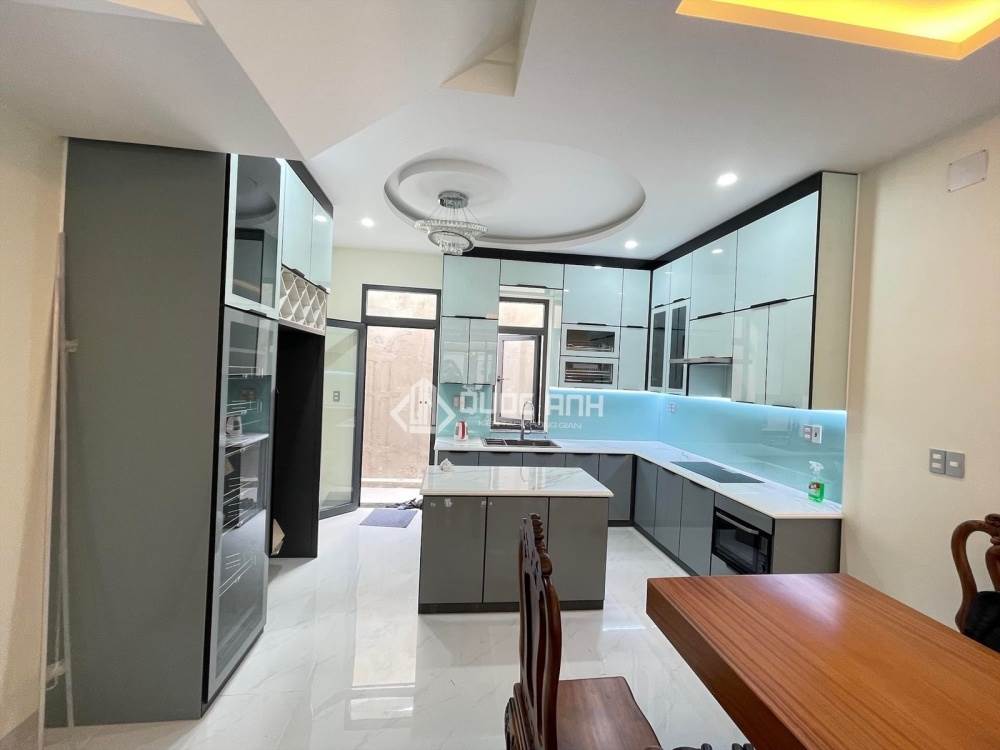 Tủ Bếp Nhôm Kính Sơn Tĩnh Điện