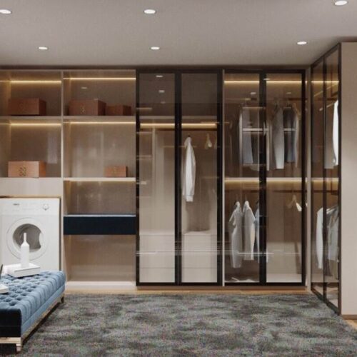 Tủ Quần Áo Nhôm Kính Cửa Lùa