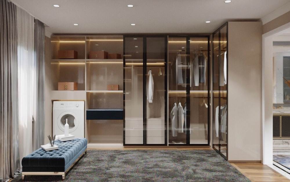 Tủ Quần Áo Nhôm Kính Cửa Lùa