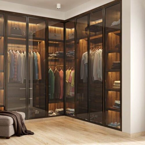 Tủ Quần Áo Nhôm Kính Cửa Lùa