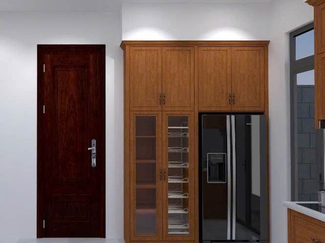 Tủ Bếp Nhôm Vân Gỗ Gold Door 