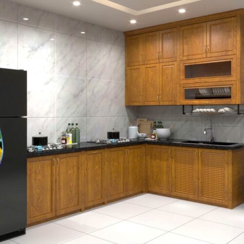 Tủ Bếp Nhôm Vân Gỗ Grando