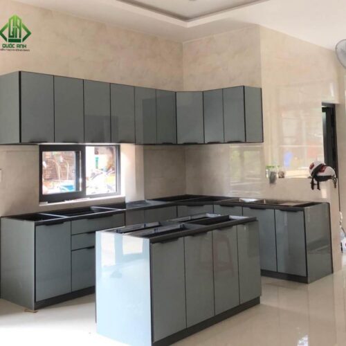 Tủ Bếp Nhôm Sơn Tĩnh Điện
