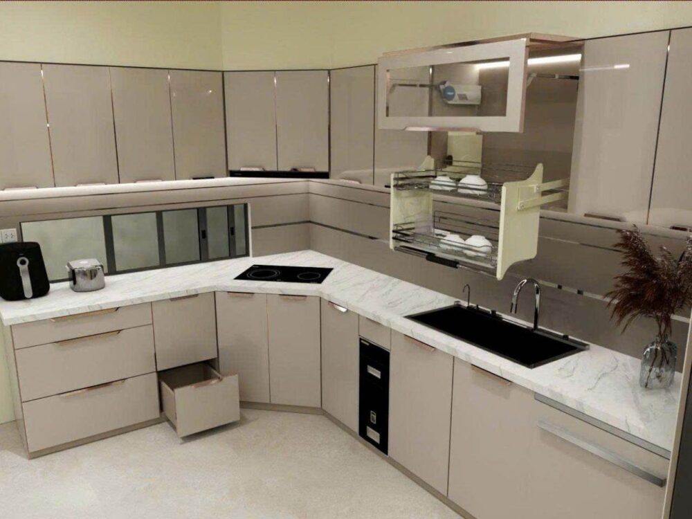 Tủ Bếp Góc Bát Giác