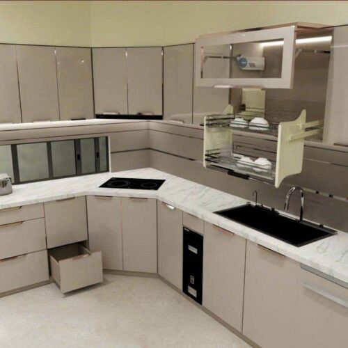 Tủ Bếp Góc Bát Giác