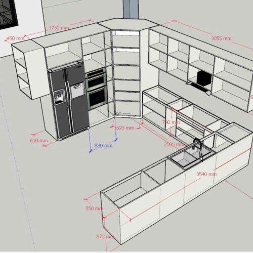 Tủ Bếp Góc Bát Giác
