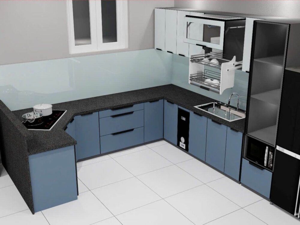 Tủ Bếp Góc Bát Giác