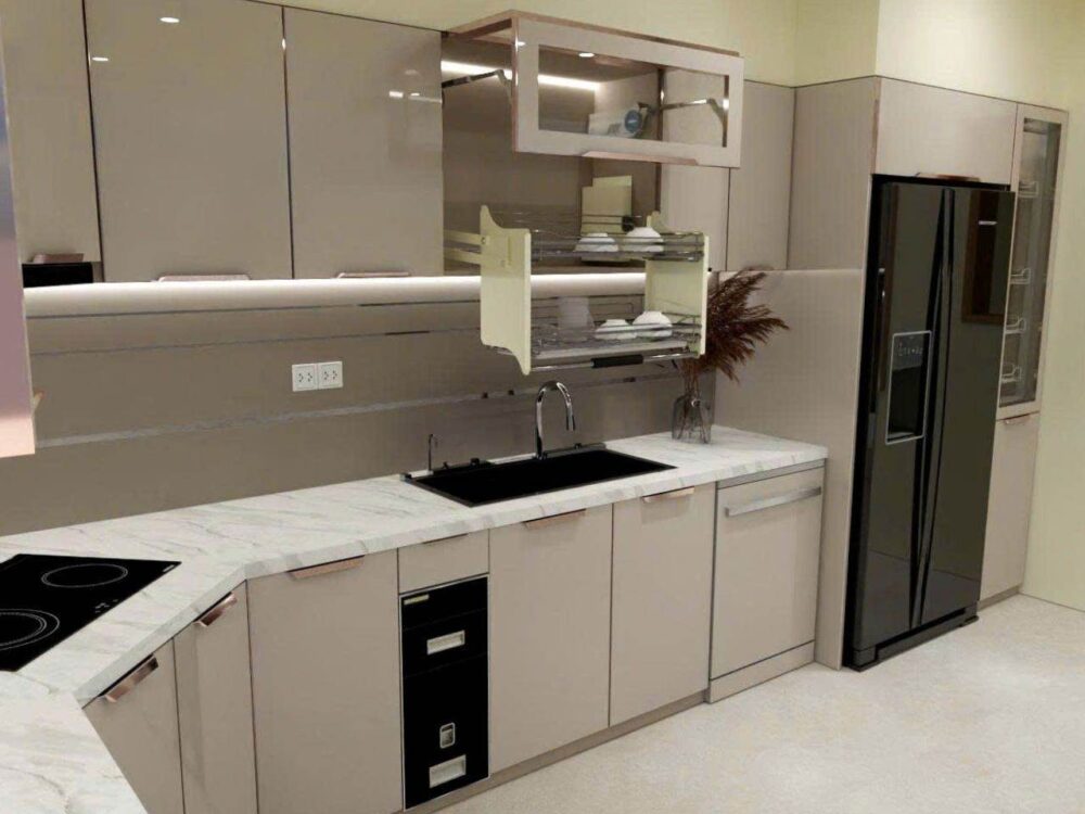 Tủ Bếp Góc Bát Giác