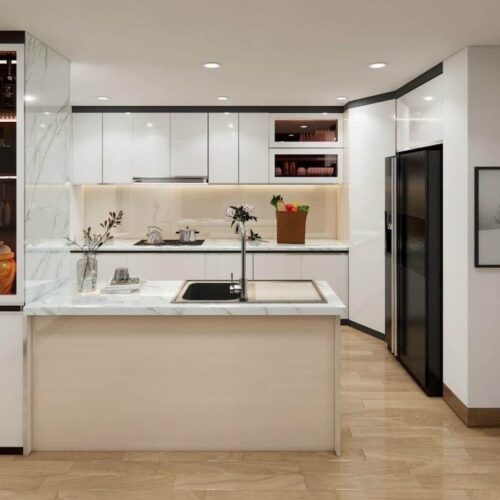 Tủ Bếp Cánh Kính