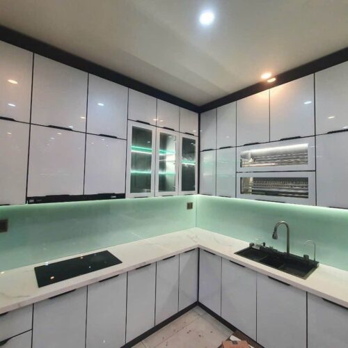Tủ Bếp Nhôm Trắng Sứ