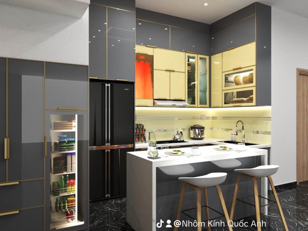 Tủ Bếp Nhôm Hợp Kim